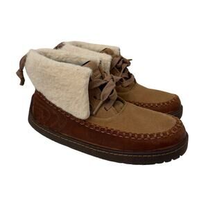 Manitobah Muk Luks Boots Womens Size 6 Skoden Suede Ankle Brown